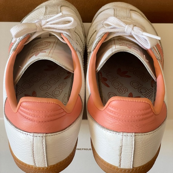 Adidas Samba White and Coral Sneakers - Picture 5 of 8